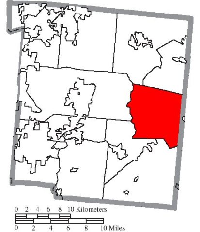 Map of Warren County Ohio Highlighting Washington Township