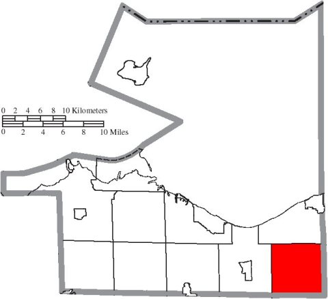 Map of Erie County Ohio Highlighting Florence Township