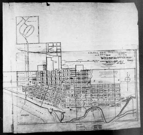 1940 Census Enumeration District Maps - Idaho - Washington County - Weiser - ED 44-2, ED 44-4, ED 44-6, ED 44-8