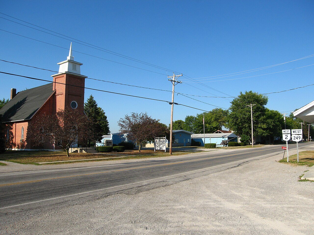 Farmer, Ohio as viewed from Farmer Mark Road