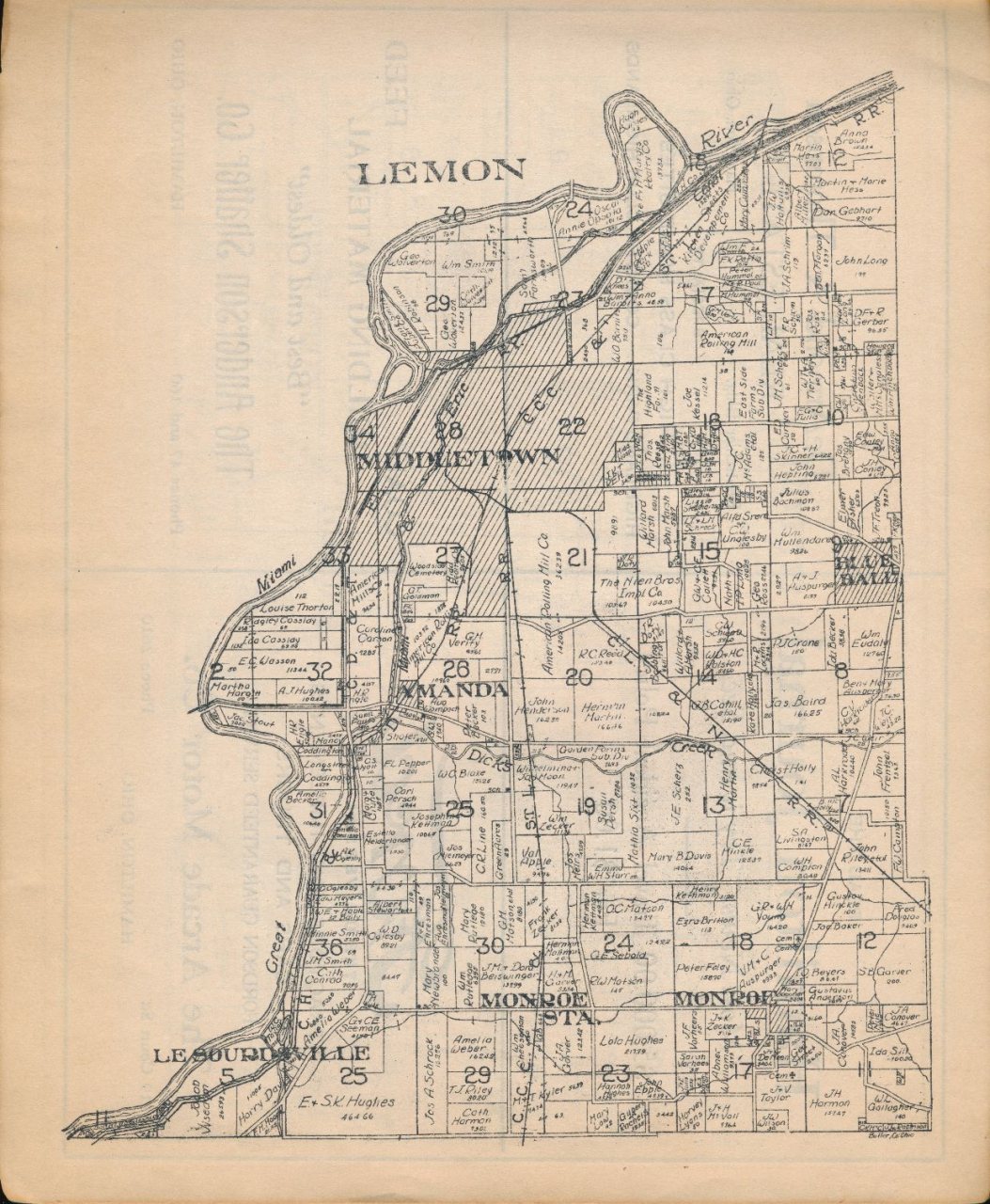 1925 Plat Book of Butler County, Ohio
