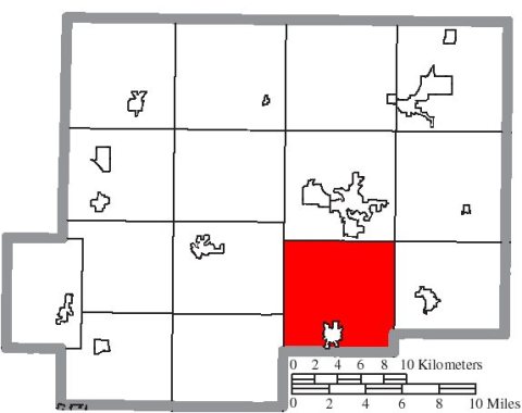 Map of Putnam County Ohio Highlighting Pleasant Township