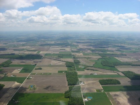 Flat fields of Seneca Township in Seneca County
