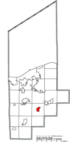 Map of Lorain County Ohio Highlighting LaGrange Village