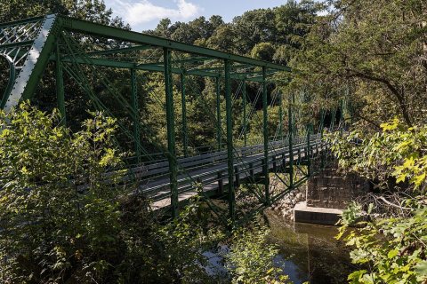 Alongside the Dean Road Bridge on the Vermillion River