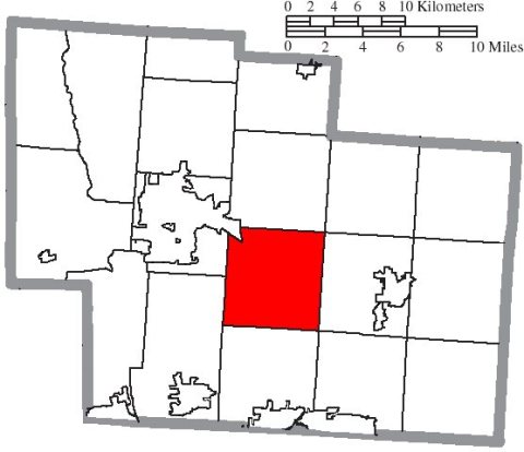 Map of Delaware County Ohio Highlighting Berlin Township