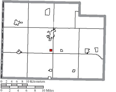 Map of Paulding County Ohio Highlighting Latty Village