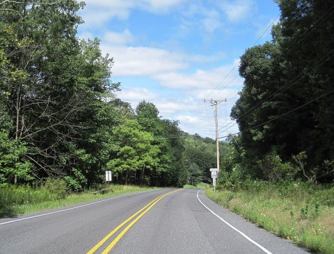 PA 829 nb entering Cassville, Aug. 2024