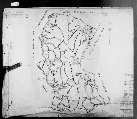 1940 Census Enumeration District Maps - Pennsylvania - Washington County - Amwell - ED 63-2, ED 63-3