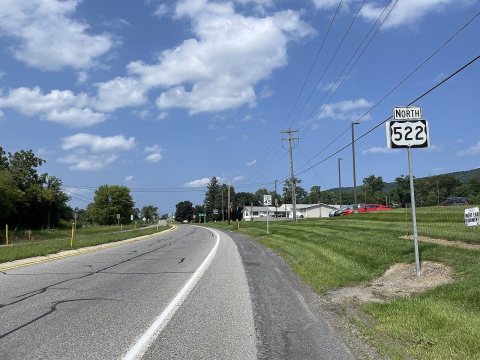US 522 NB past US 30