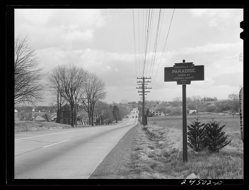 Lincoln Highway approaching Paradise, Pennsylvania, 8b16224