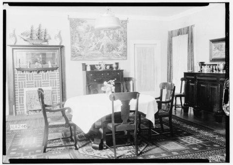 DINING ROOM IN REAR OF HOUSE - J. O. Banks House and Smokehouse, Springfield Avenue and Pickens Street, Eutaw, Greene C…