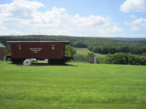 Chestnut Ridge Railway caboose, July 2023