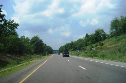 I-80 wb entering Graham Township, Clearfield Co., PA, June 2024