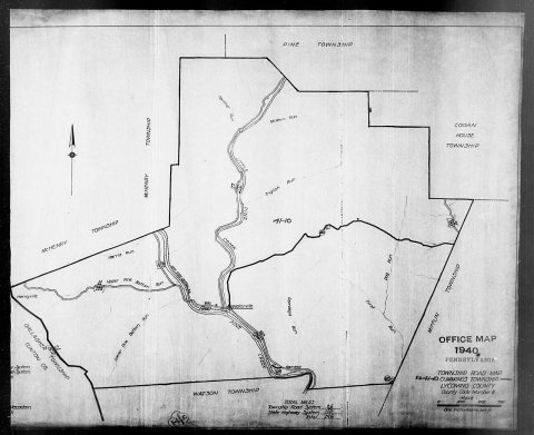 1940 Census Enumeration District Maps - Pennsylvania - Lycoming County - Cummings - ED 41-10