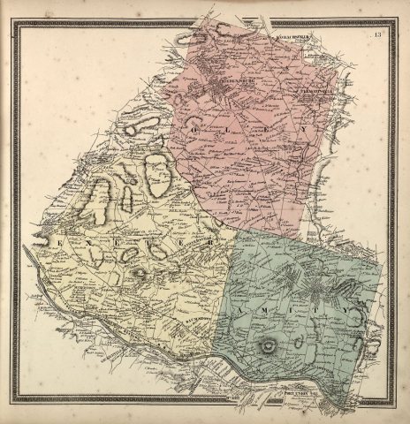 Township map of Berks County, Pennsylvania, from actual surveys