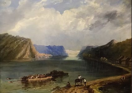 View on the Susquehanna, at Liverpool by William Henry Bartlett