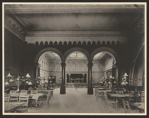 Reading room, view toward the delivery room, Carnegie Library and Music Hall, Allegheny City, Pennsylvania