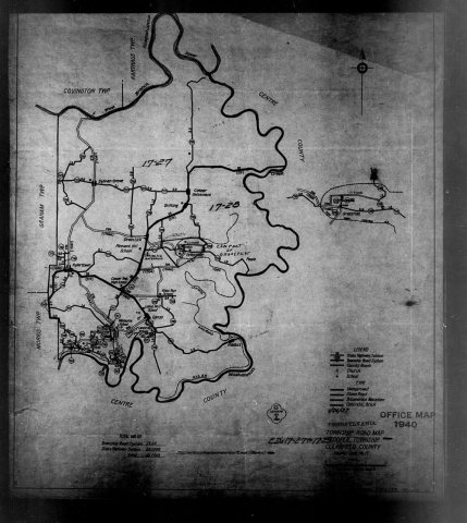 1940 Census Enumeration District Maps - Pennsylvania - Clearfield County - Cooper - ED 17-27, ED 17-28, ED 17-29
