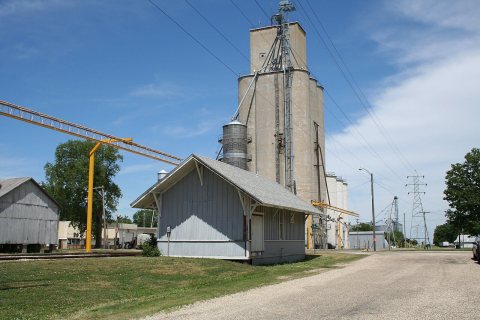 Cisco Illinois Old Train Depot and grain elevator