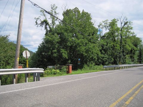 Entrance to Peddie Memorial Park, Allison Twp., PA, Aug. 2024