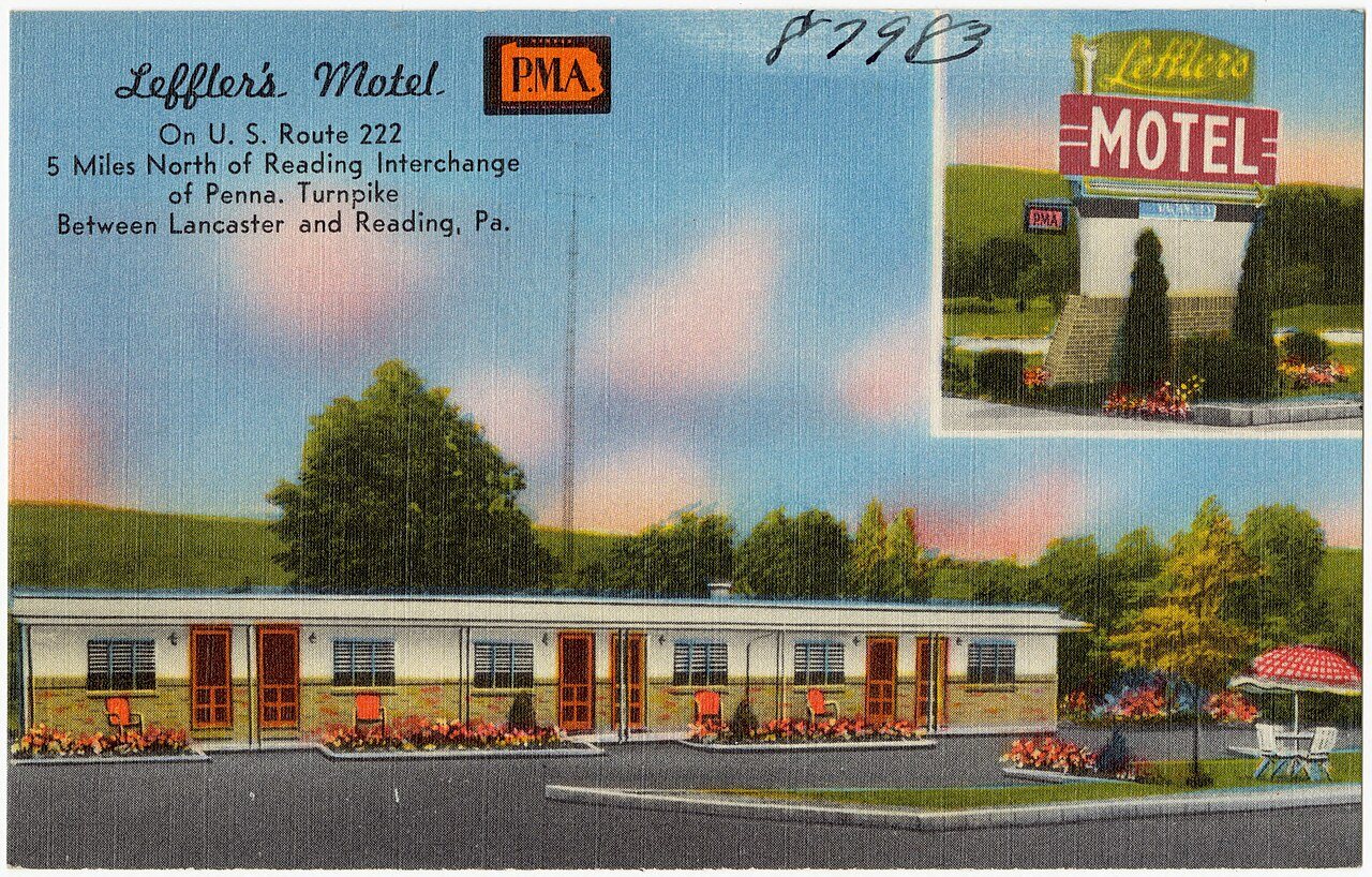 Leffler's Motel, on U.S. Route 222, 5 miles north of Reading Interchange of Penna. Turnpike between Lancaster and Readi…