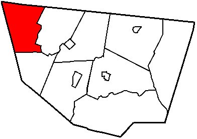 Map of Sullivan County Pennsylvania Highlighting Fox Township