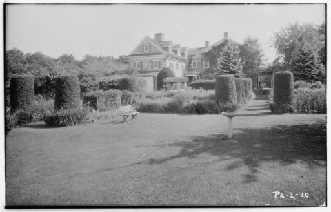 Historic American Buildings Survey, John Jennings, Photographer October 4, 1935 WEST ELEVATION (VIEW FROM GARDEN). - Wi…