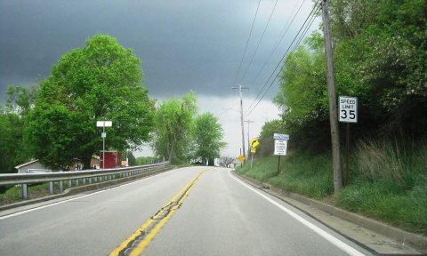 PA 168 nb entering Hookstown (2), May 2024