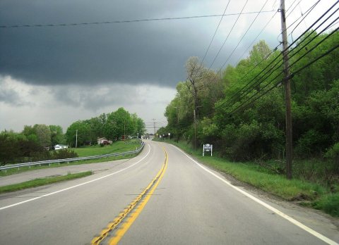 PA 168 nb entering Hookstown (1), May 2024