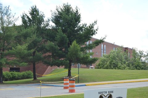South Side High School, Greene Township, from east