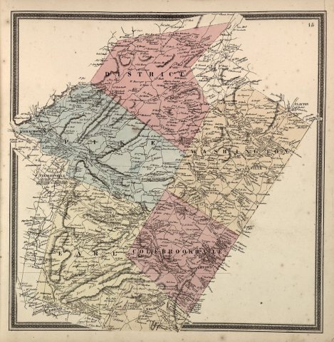 Township map of Berks County, Pennsylvania, from actual surveys