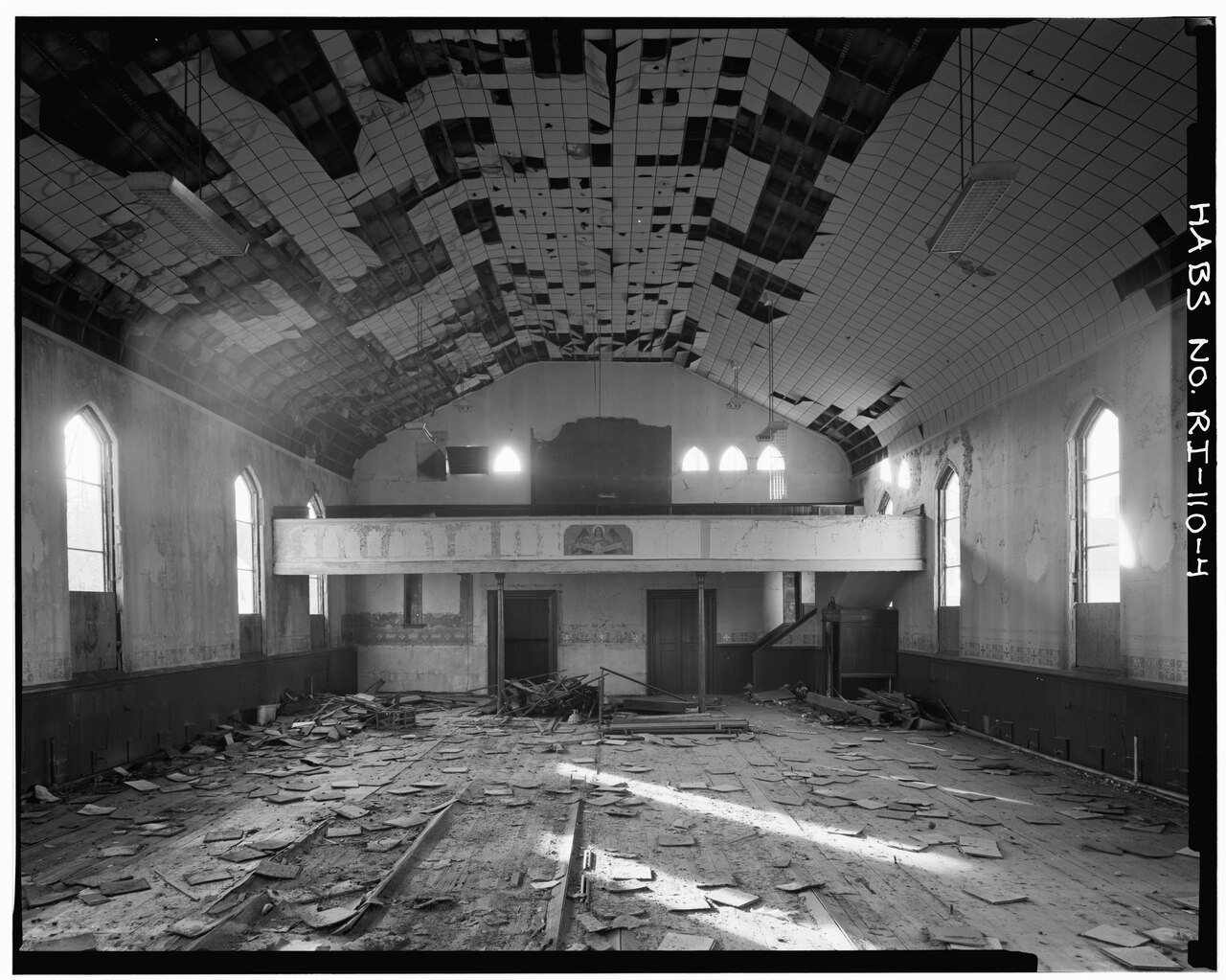 CHURCH INTERIOR FACING BALCONY. - St. Michael's Catholic Church, 15 Homestead Avenue