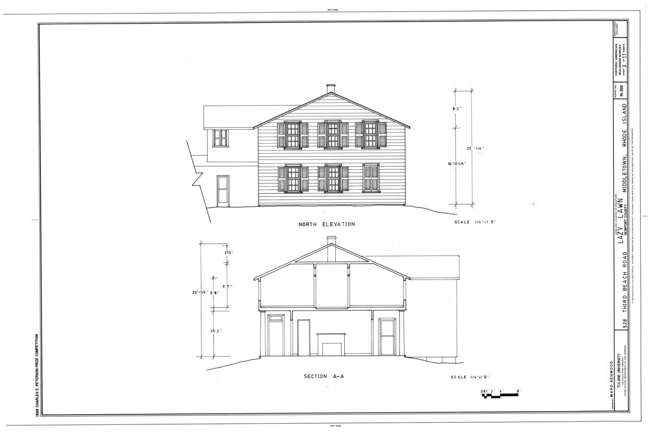 HABS RI,3-MIDTO,4- (sheet 3 of 11) - Lazy Lawn, 528 Third Beach Road