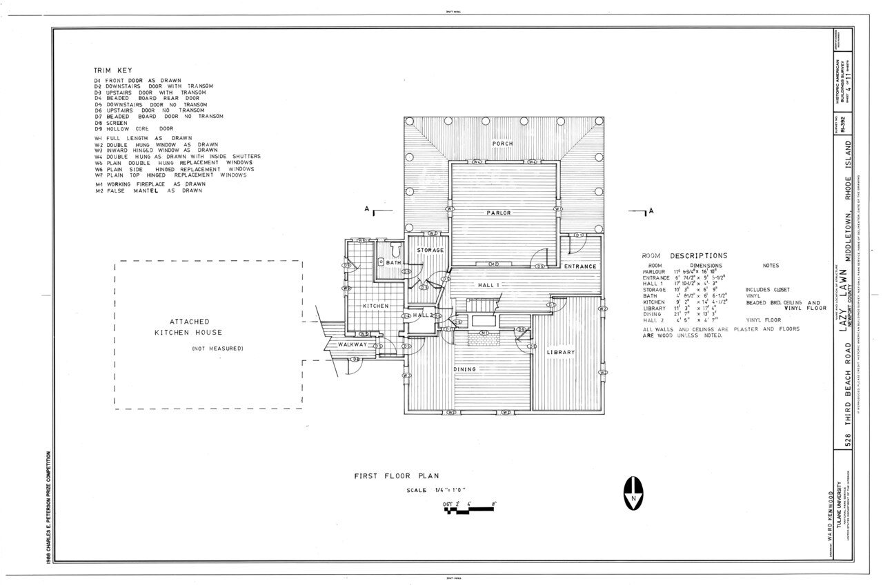 HABS RI,3-MIDTO,4- (sheet 4 of 11) - Lazy Lawn, 528 Third Beach Road