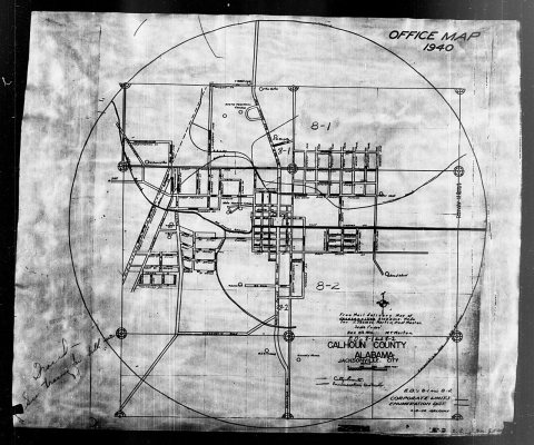 1940 Census Enumeration District Maps - Alabama - Calhoun County - Jacksonville - ED 8-1, ED 8-2