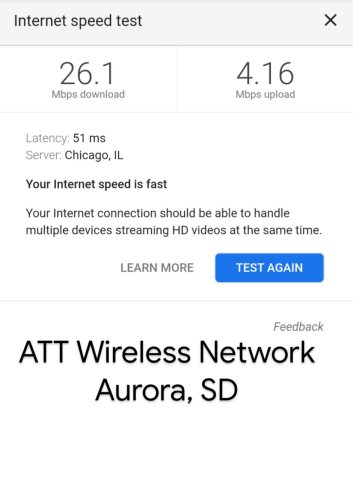 Aurora SD ATT Speed Test Results