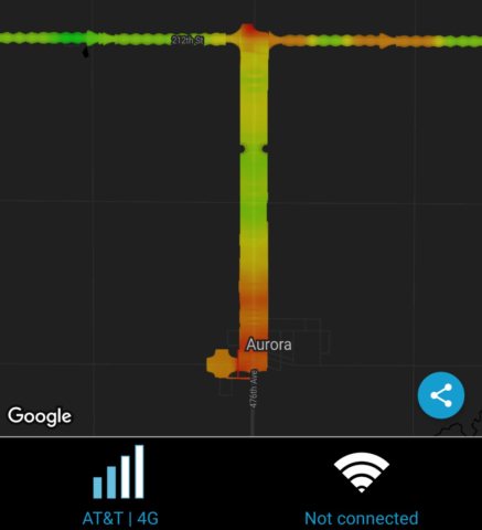Aurora SD ATT Signal Survey Map