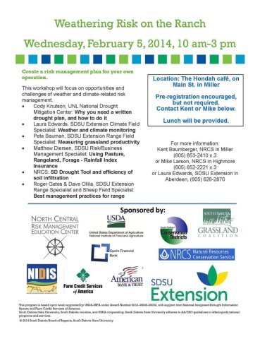 Ranchers Workshop Feb 5 in