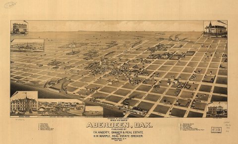 Birds eye view of Aberdeen, Dak
