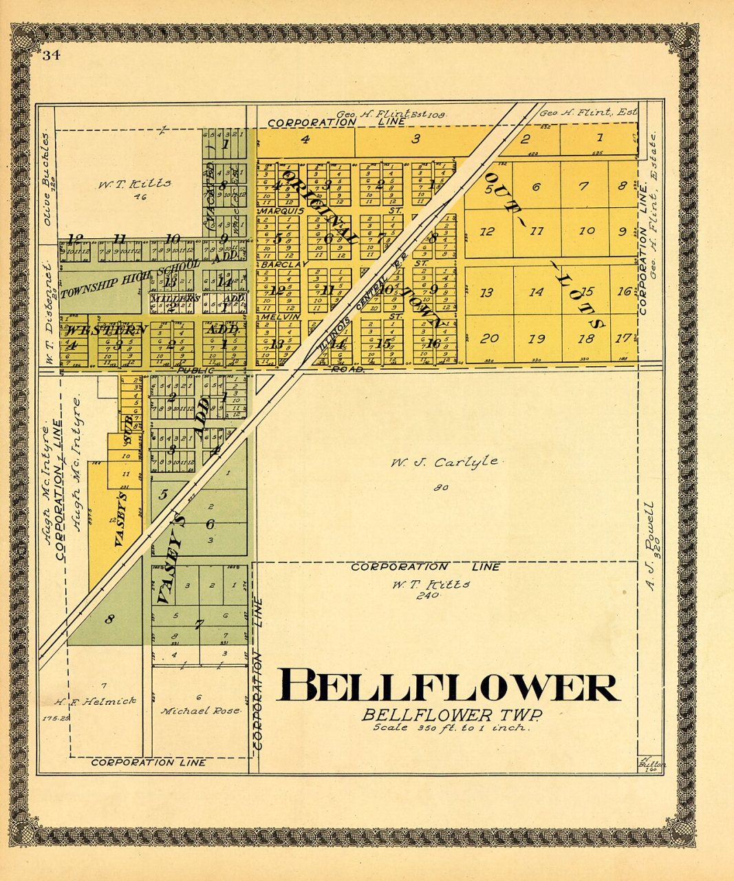 Standard atlas of McLean County, Illinois, including a plat book of the villages, cities and townships of the county