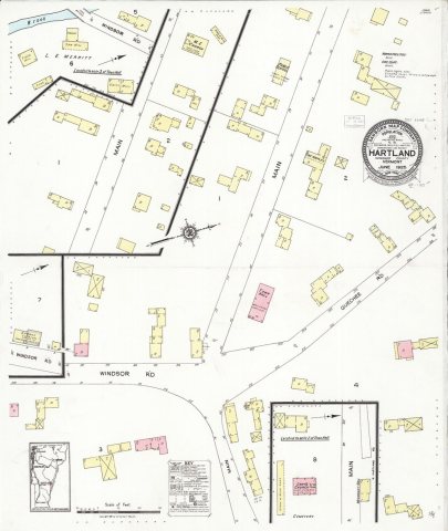 Sanborn Fire Insurance Map from Hartland, Windsor County, Vermont. LOC sanborn08921 001