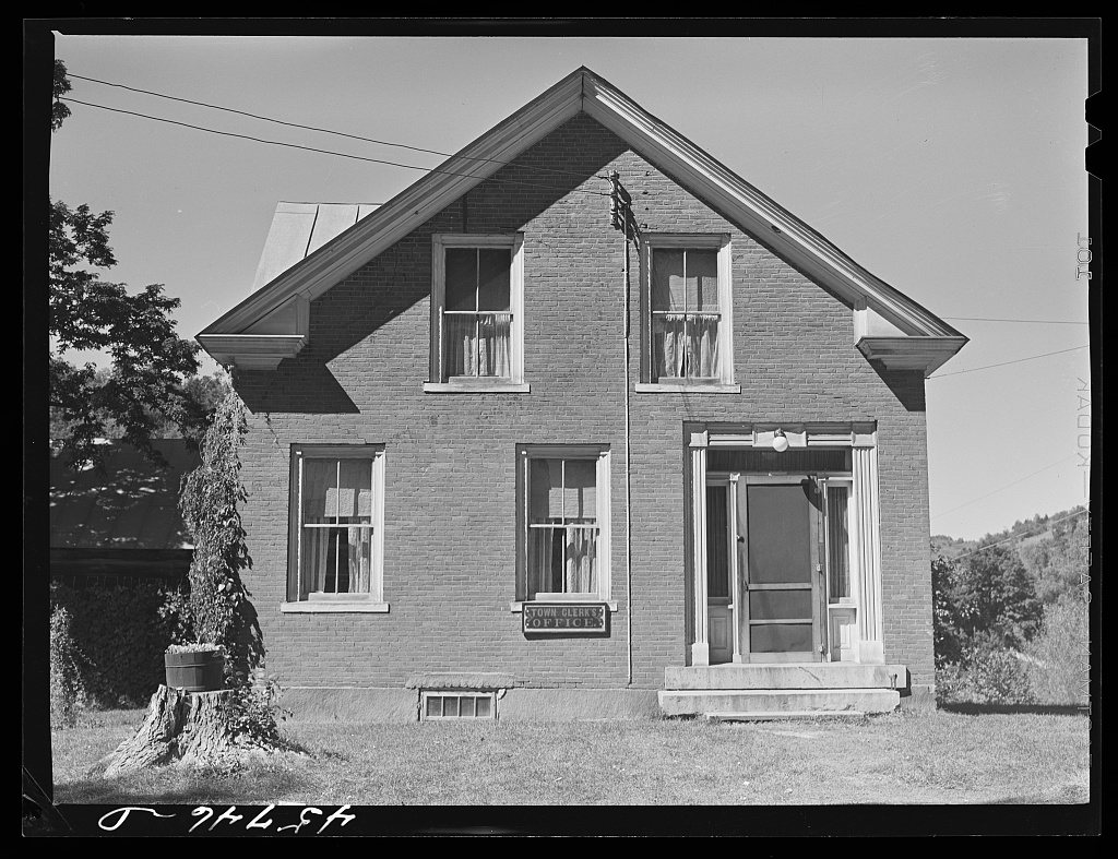 Tunbridge, Vermont. The town Clerk's office