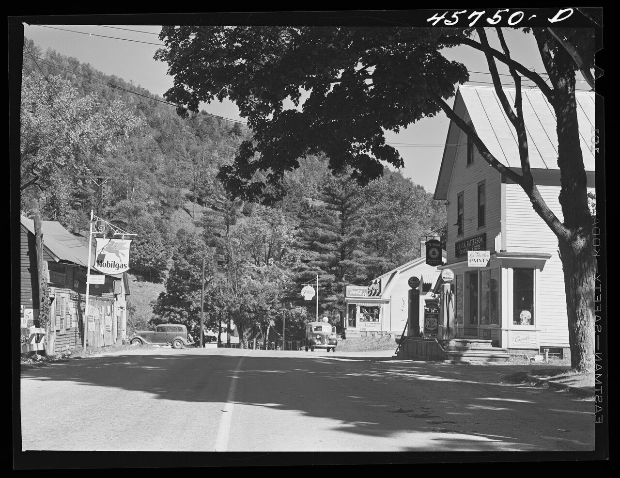Tunbridge, Vermont. The main street, by Jack Delano, United States Office of War Information, September 1941, from the …