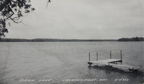 Clark Lake in Jacksonport Wisconsin postcard