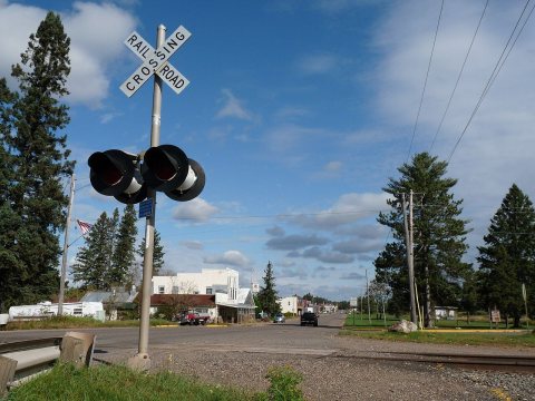 Prentice Wisconsin looking north on Railroad