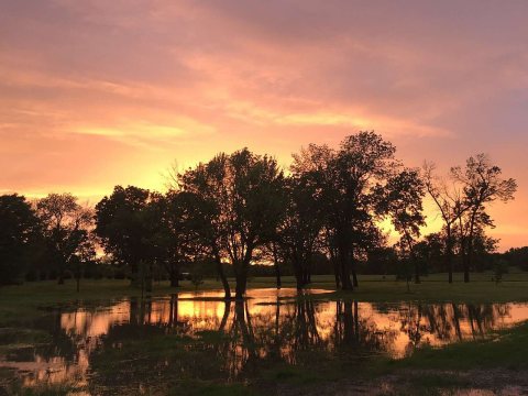 Light Refraction with sunset