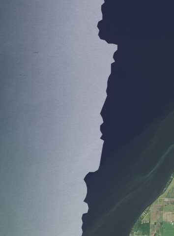 Aerial view of part of northwestern Gardner in Door County, Wisconsin 2020