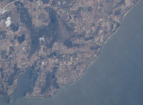 Gardner portion of ISS062-E-151328 - View of Wisconsin (cropped)