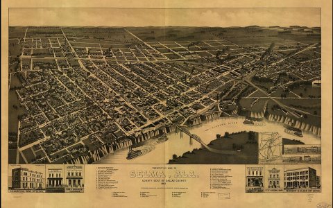 Selma Alabama map 1887